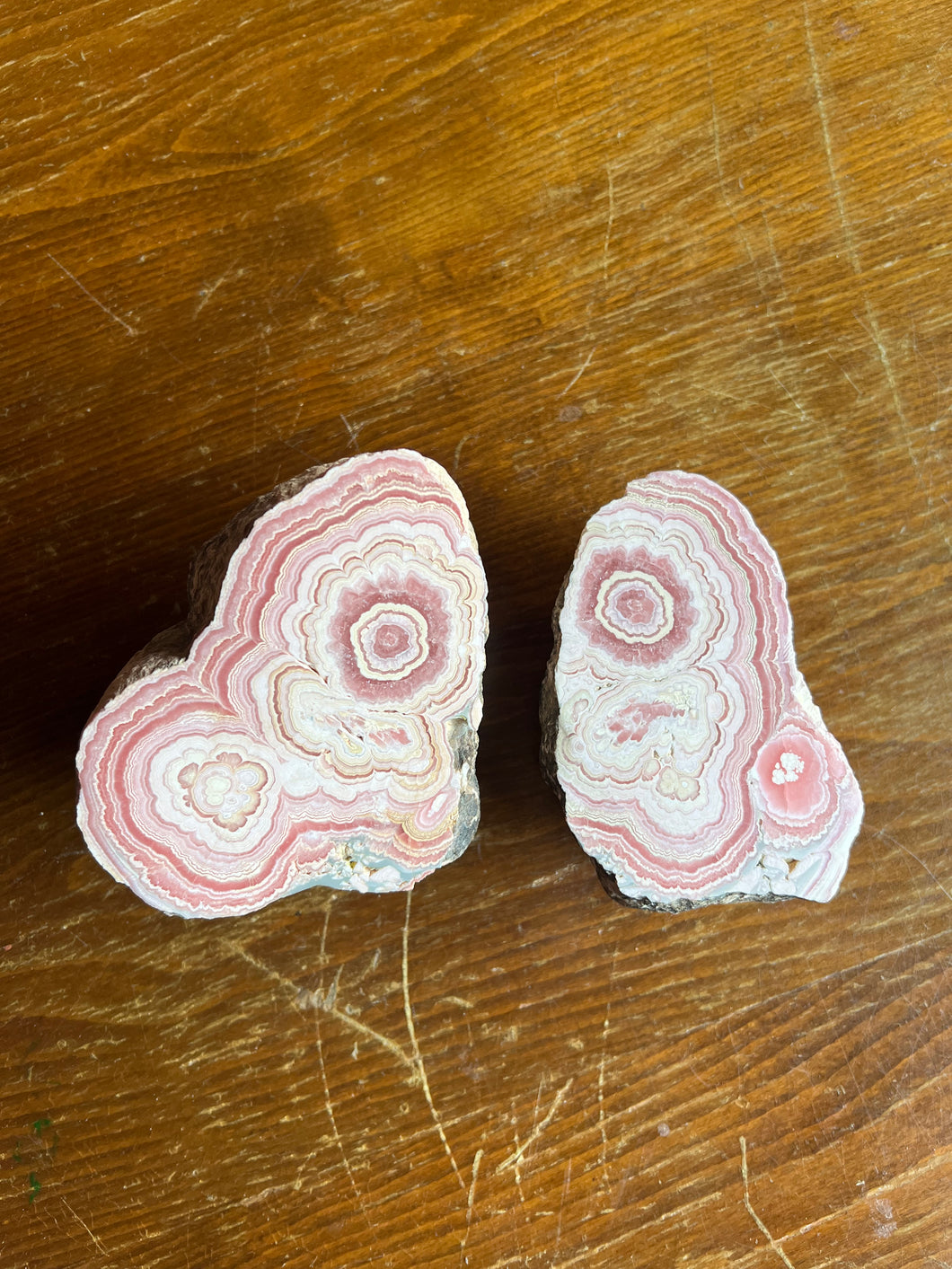 Rhodochrosite Pair