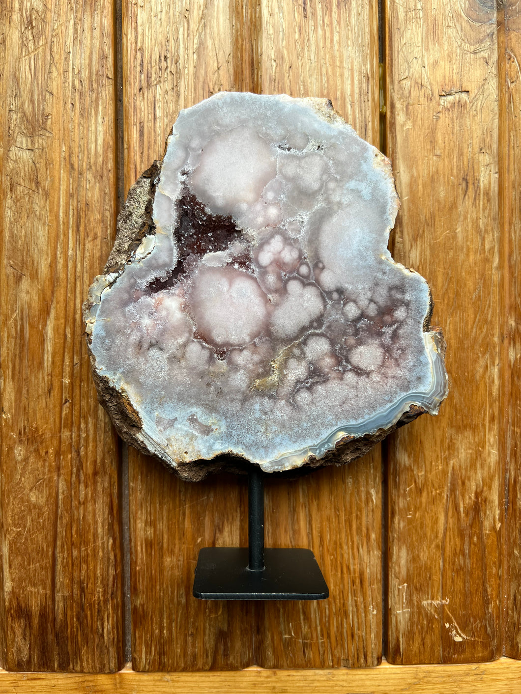 Pink Amethyst On Stand