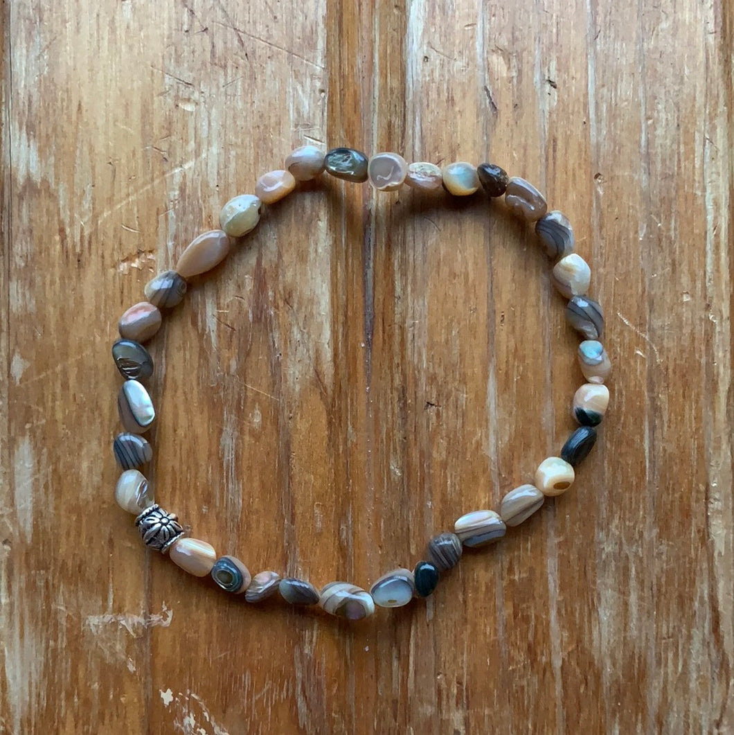 Abalone shell anklet