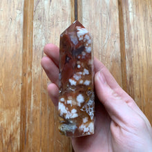 Load image into Gallery viewer, Red flower agate tower

