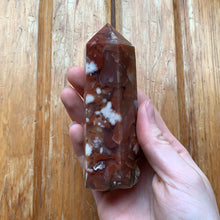 Load image into Gallery viewer, Red flower agate tower

